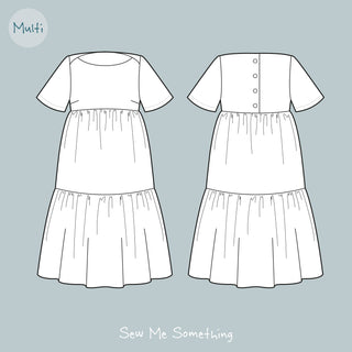Angelica Ladies Dress Sewing Pattern