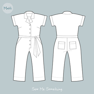 Cressida ladies casual jumpsuit sewing pattern