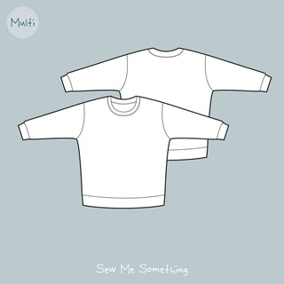 Regan Ladies Sweatshirt Top Sewing Pattern