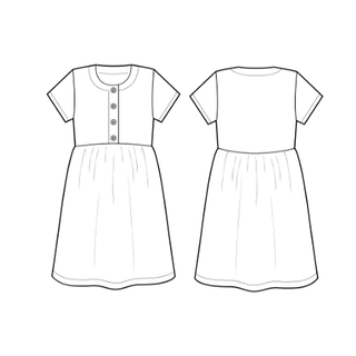 Jessica Dress Crew Neck Hack - Sewing Studio Pattern Printing Service